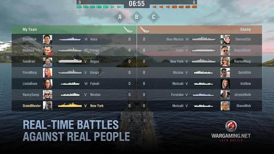 Скачать взломанную World of Warships Blitz War (Ворлд оф Варшипс Блиц Вар)  [МОД Много денег] — последняя версия apk на Андроид screen 5