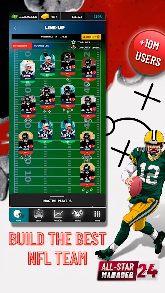 Взломанная Fantasy Football Bowl Manager (Американ)  [МОД Бесконечные деньги] — последняя версия apk на Андроид screen 2