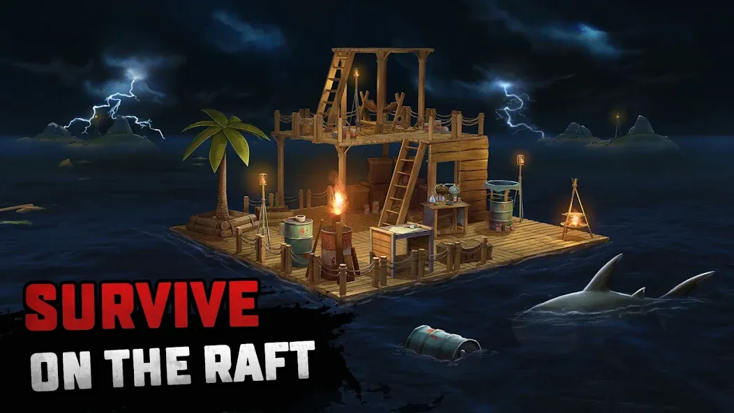 Взлом Raft® Survival — Ocean Nomad (Рафт)  [МОД Бесконечные монеты] — стабильная версия apk на Андроид screen 1