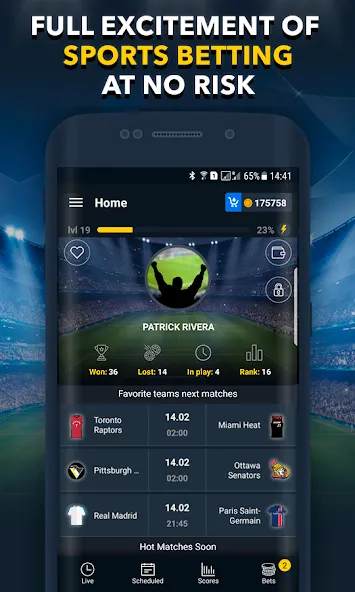 Скачать взломанную Sports Betting Game — BETUP  [МОД Mega Pack] — полная версия apk на Андроид screen 2