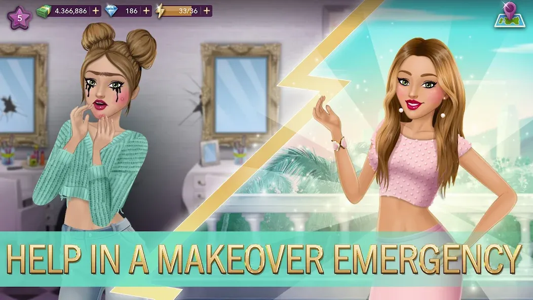 Скачать взлом Hollywood Story®: Fashion Star (Холливуд Стори)  [МОД Unlimited Money] — полная версия apk на Андроид screen 1