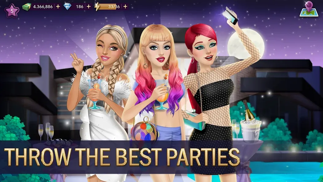 Скачать взлом Hollywood Story®: Fashion Star (Холливуд Стори)  [МОД Unlimited Money] — полная версия apk на Андроид screen 2