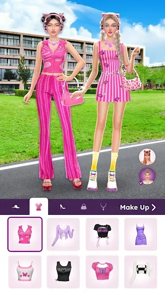 Взлом College Dress Up for Girls (Капель Макеовер)  [МОД Mega Pack] — полная версия apk на Андроид screen 2