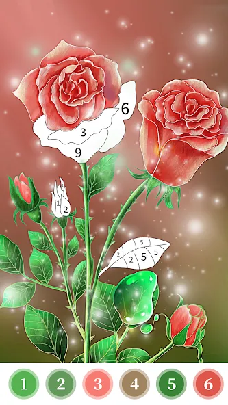 Взломанная Rose Coloring Book Color Games  [МОД Много монет] — стабильная версия apk на Андроид screen 3