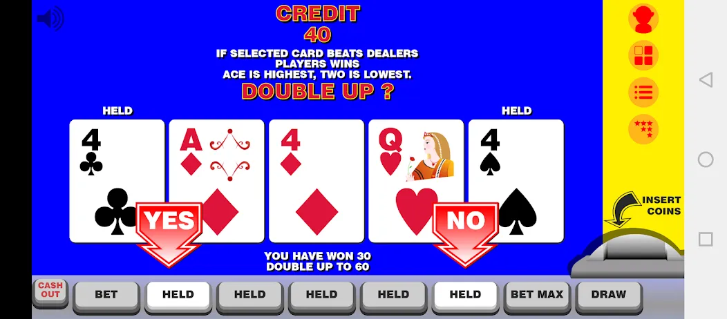 Взлом Video Poker with Double Up  [МОД Menu] — последняя версия apk на Андроид screen 2