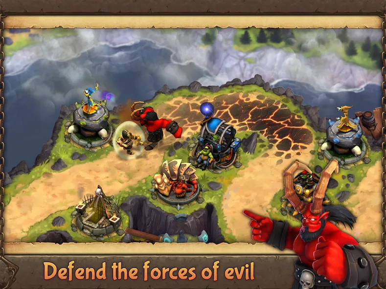 Скачать взломанную Evil Defenders (Ивил Дефендерс)  [МОД Меню] — стабильная версия apk на Андроид screen 1