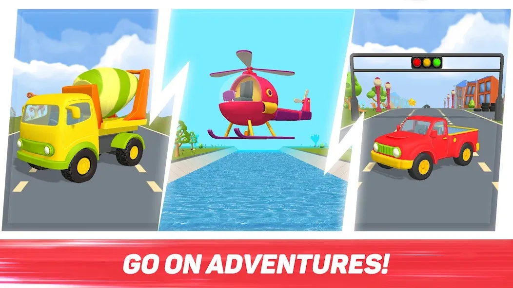 Скачать взломанную Leo Runner: car games for kids  [МОД Mega Pack] — стабильная версия apk на Андроид screen 4