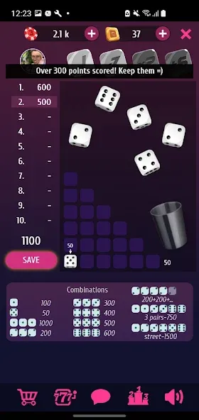 Скачать взлом Farkle Pro — 10000 dice game  [МОД Unlocked] — последняя версия apk на Андроид screen 2