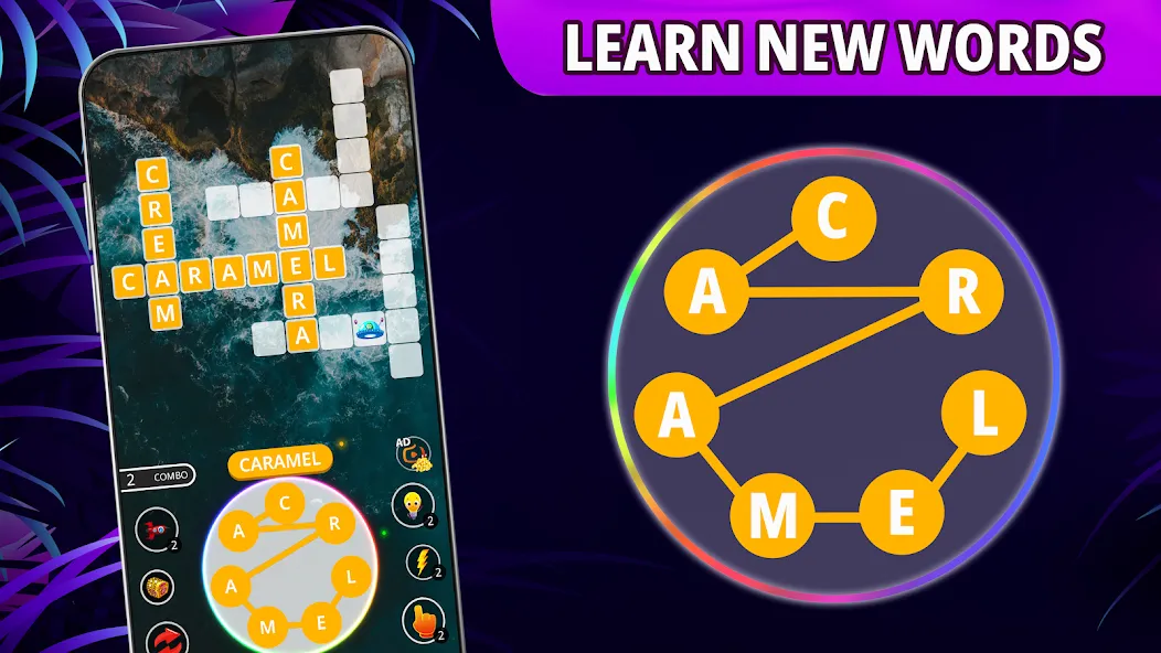 Взломанная Word connect: word search game  [МОД Все открыто] — стабильная версия apk на Андроид screen 5