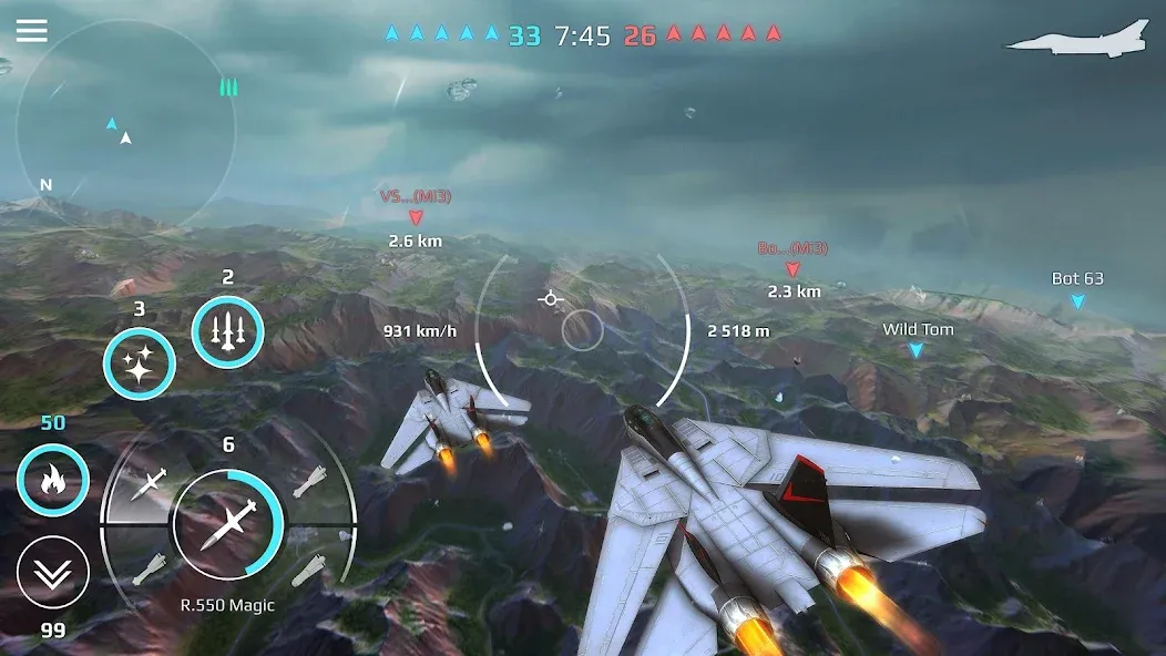 Скачать взломанную Sky Combat: War Planes Online (Скай Комбат)  [МОД Меню] — стабильная версия apk на Андроид screen 4