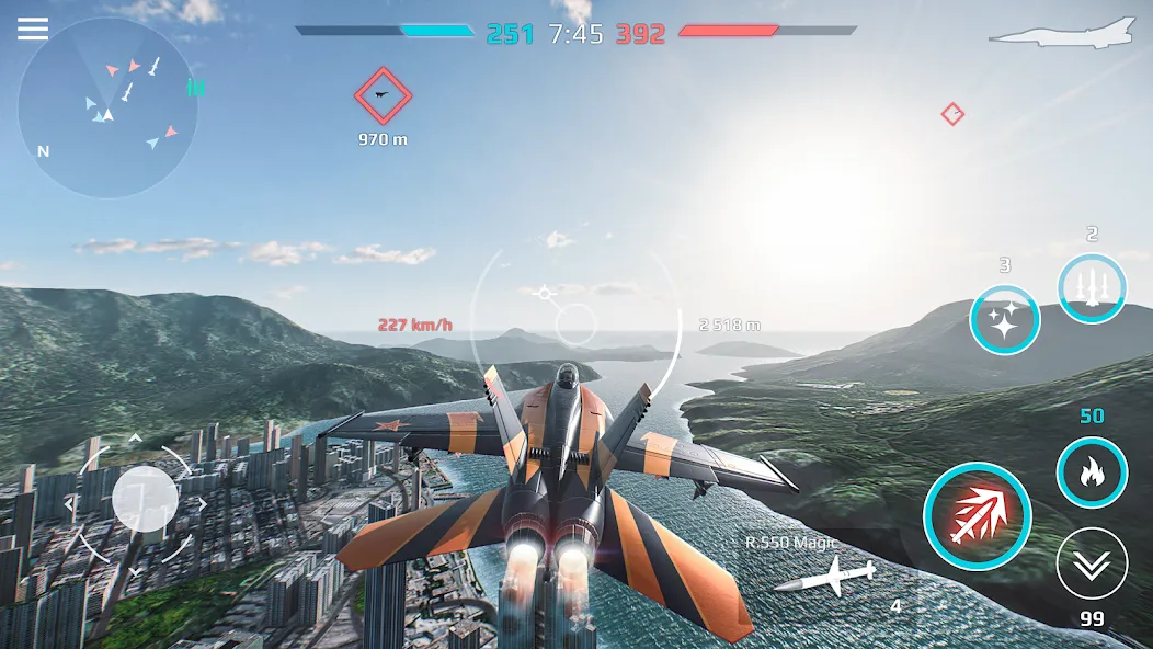 Скачать взломанную Sky Combat: War Planes Online (Скай Комбат)  [МОД Меню] — стабильная версия apk на Андроид screen 5