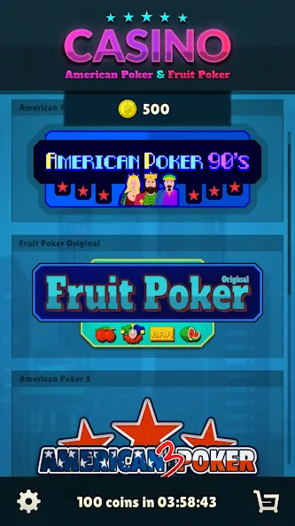 Скачать взломанную American Poker 90's Casino  [МОД Unlimited Money] — стабильная версия apk на Андроид screen 1