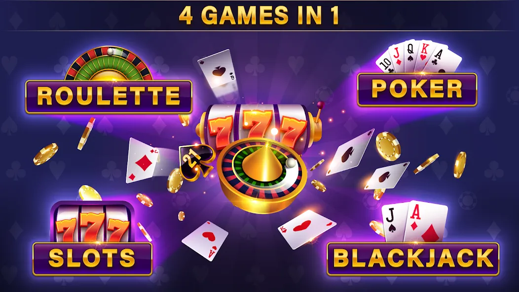 Скачать взломанную Casino All Star: Poker & Slots (Казино Олл Стар)  [МОД Бесконечные монеты] — полная версия apk на Андроид screen 1