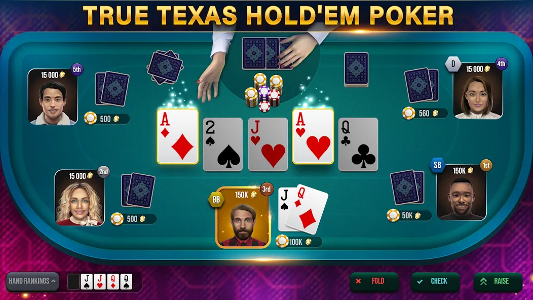 Взломанная Poker Tour: Texas Holdem World (Покер Тур)  [МОД Много денег] — стабильная версия apk на Андроид screen 1