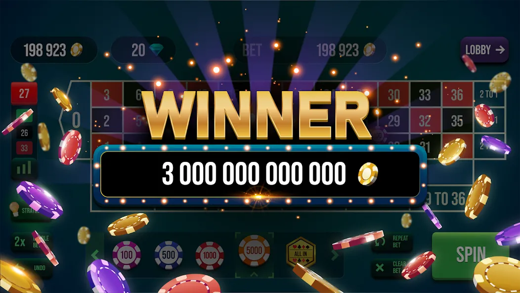 Взломанная Roulette All Star: Casino Game (Рулетка Олл Стар)  [МОД Много монет] — стабильная версия apk на Андроид screen 5