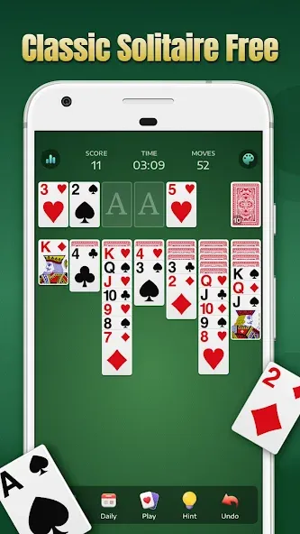 Скачать взлом Solitaire — Classic Card Games  [МОД Бесконечные монеты] — полная версия apk на Андроид screen 1