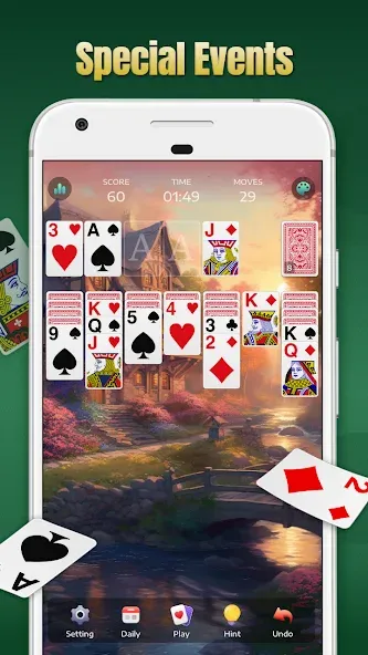 Скачать взлом Solitaire — Classic Card Games  [МОД Бесконечные монеты] — полная версия apk на Андроид screen 3