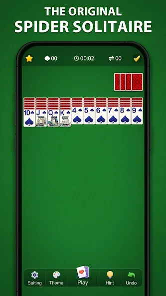 Взлом Spider Solitaire Classic  [МОД Много монет] — последняя версия apk на Андроид screen 1