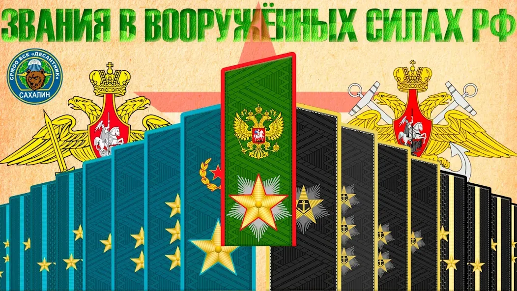 Скачать взлом Звания ВС РФ  [МОД Меню] — полная версия apk на Андроид screen 1