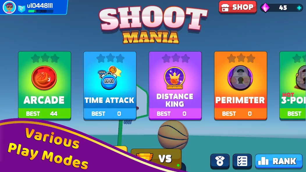 Скачать взлом Shoot Challenge Basketball (Шут Челлендж Баскетбол)  [МОД Mega Pack] — стабильная версия apk на Андроид screen 2