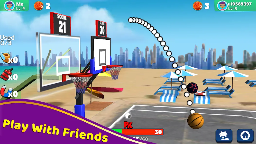 Скачать взлом Shoot Challenge Basketball (Шут Челлендж Баскетбол)  [МОД Mega Pack] — стабильная версия apk на Андроид screen 5