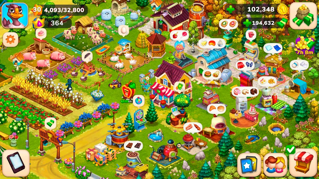 Скачать взлом Farmington – Farm game (Фармингтон)  [МОД Mega Pack] — полная версия apk на Андроид screen 1